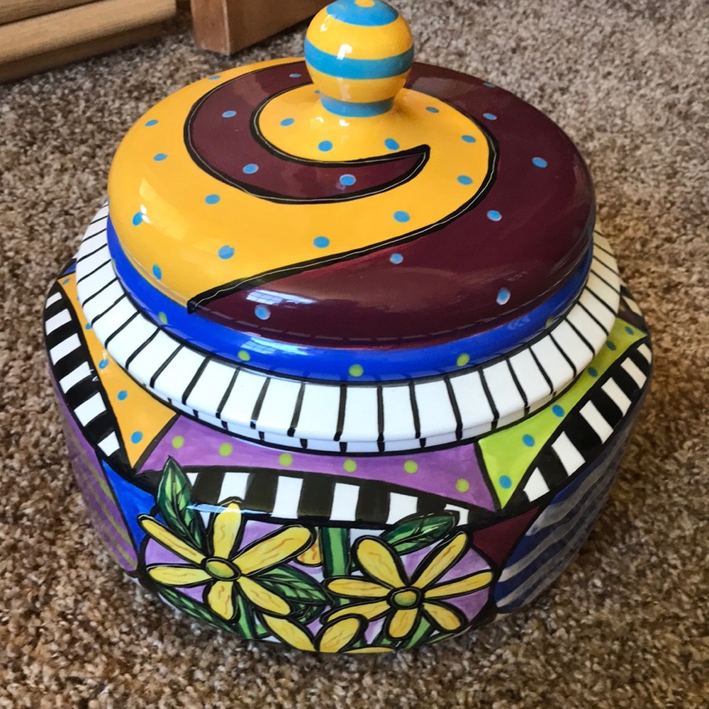 Very unique colorful ceramic dish